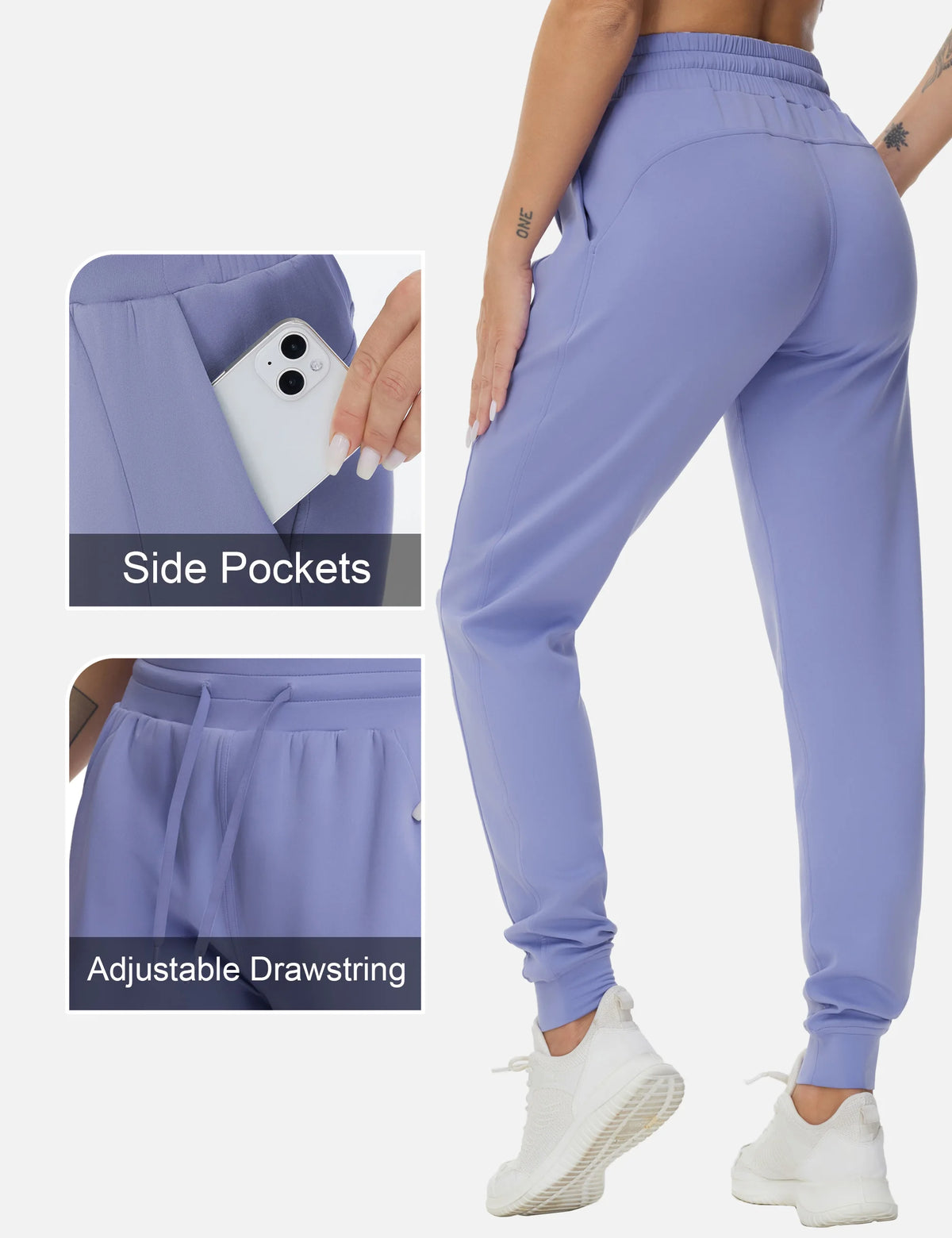 The Gym People Womens Seamless Yoga Joggers With Pockets