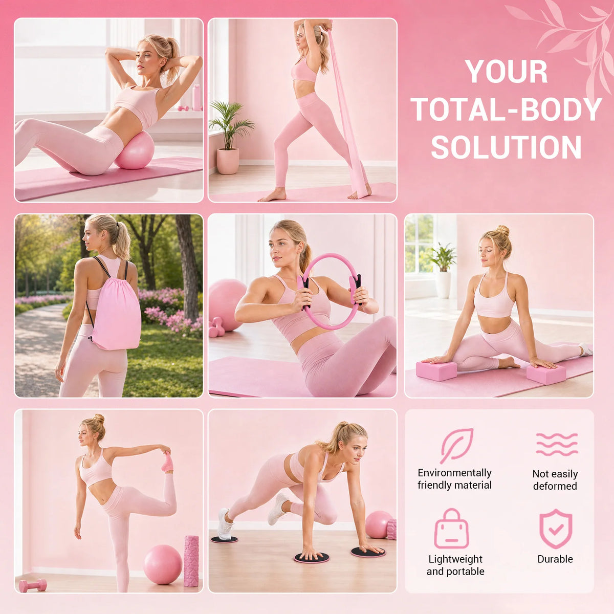 Gaomon 17-in-1 Pilates Ring Kit for Home Full Body Workouts
