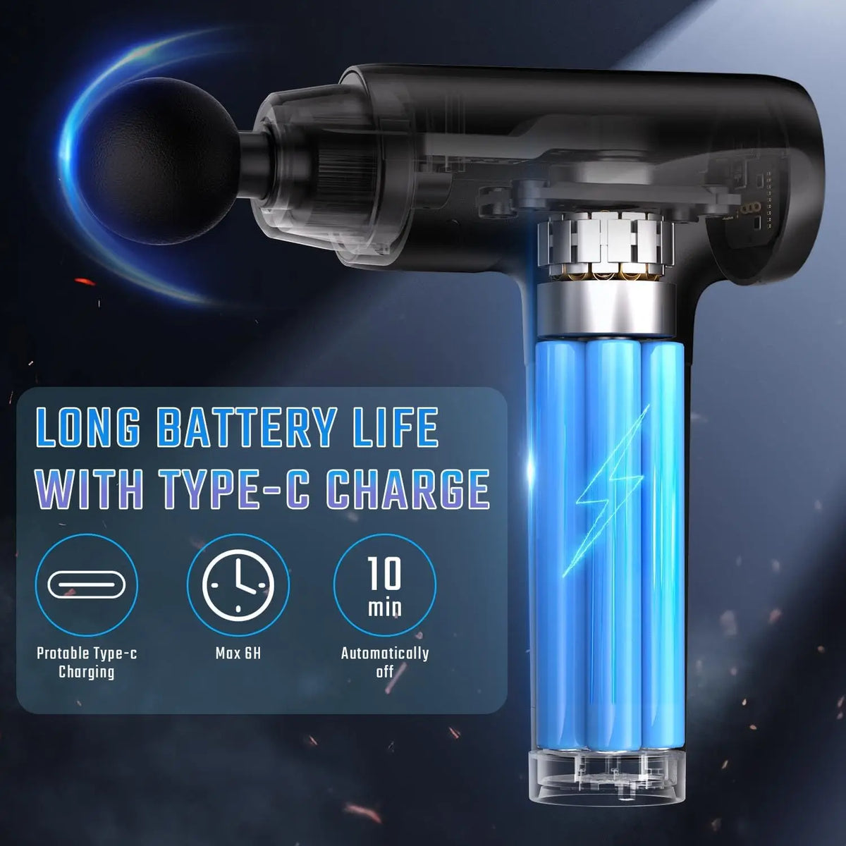 Deep Tissue Handheld Muscle Massage Gun With Travel Case
