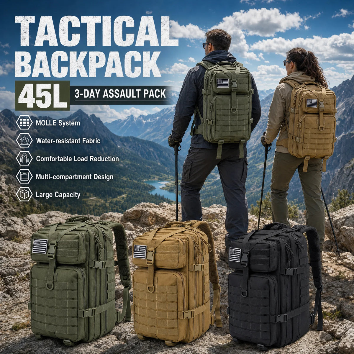 ReFire Gear Heavy Duty Tactical Outdoor Hiking Backpack