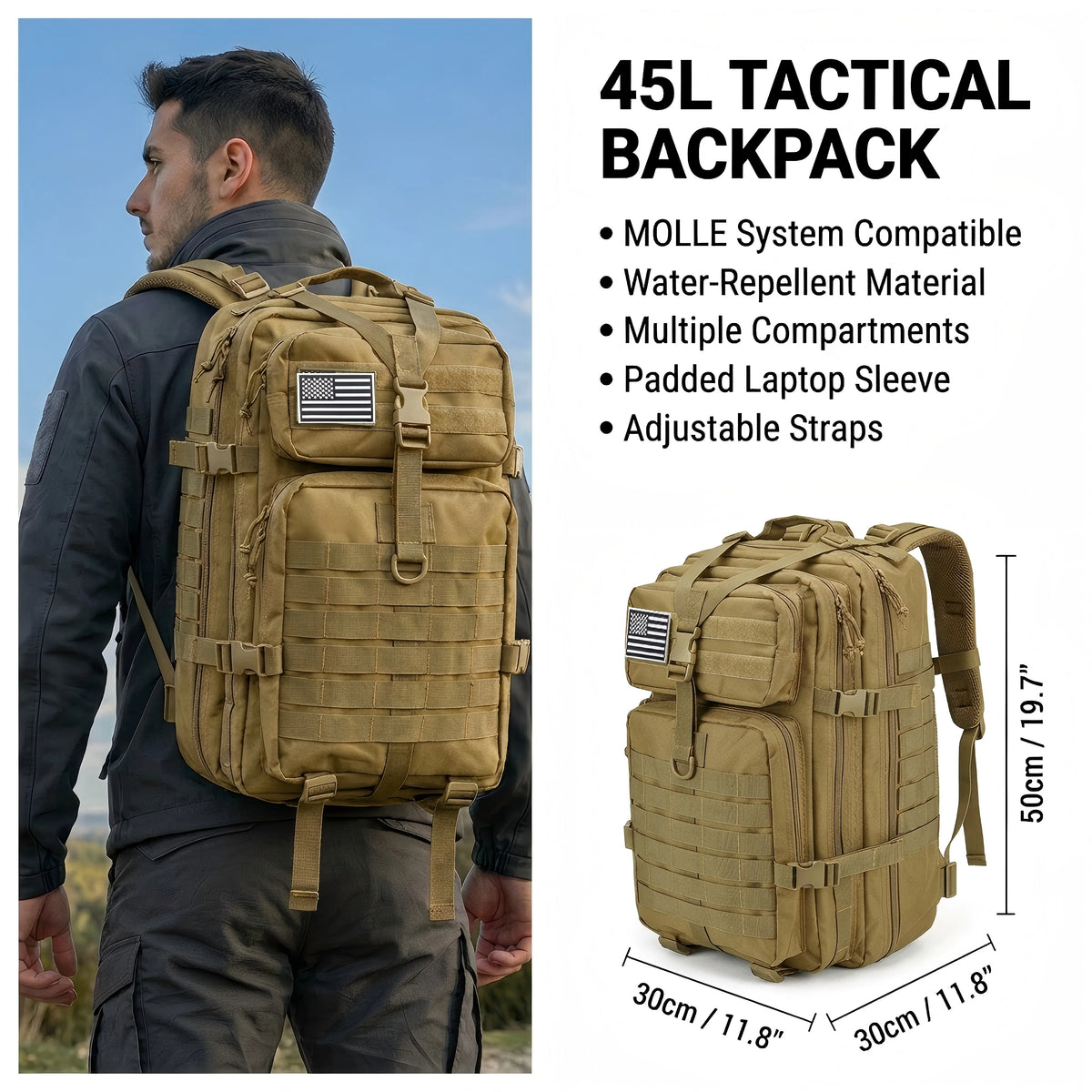 ReFire Gear Heavy Duty Tactical Outdoor Hiking Backpack