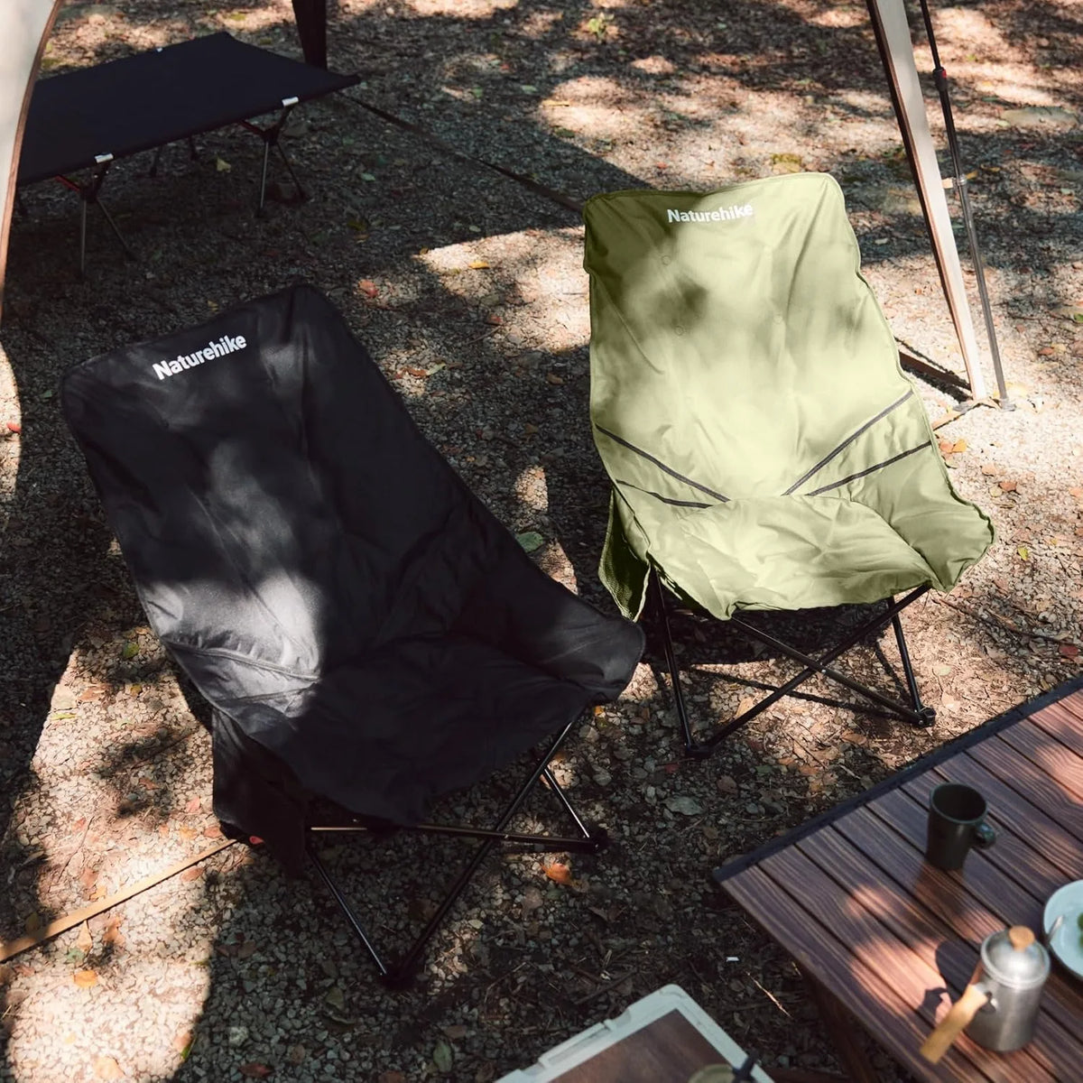 Naturehike Outdoor Folding Camping Moon Chair With Adjustable Backrest