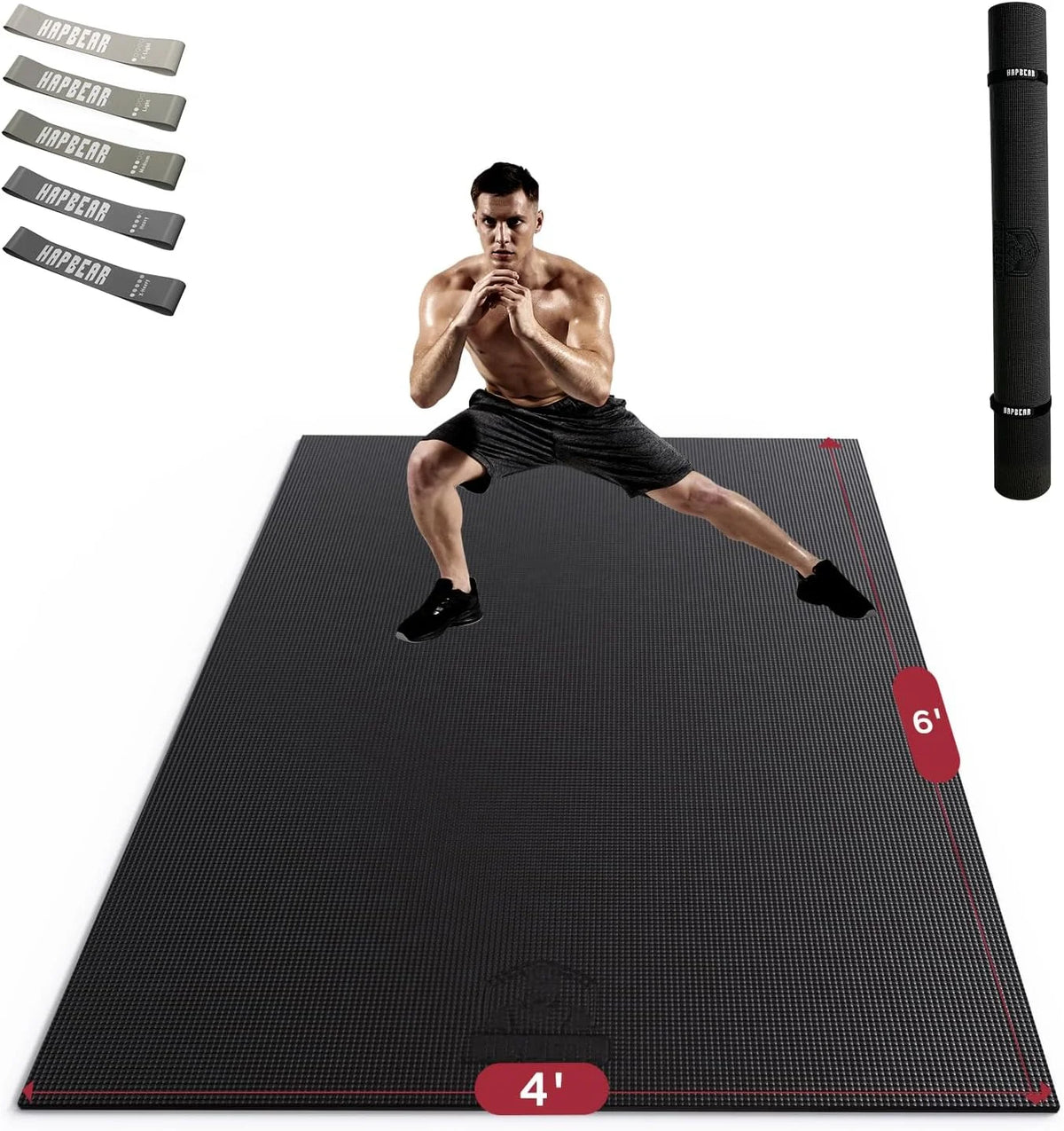 Hapbear Commercial Grade PVC Home Gym Mat For Fitness Training
