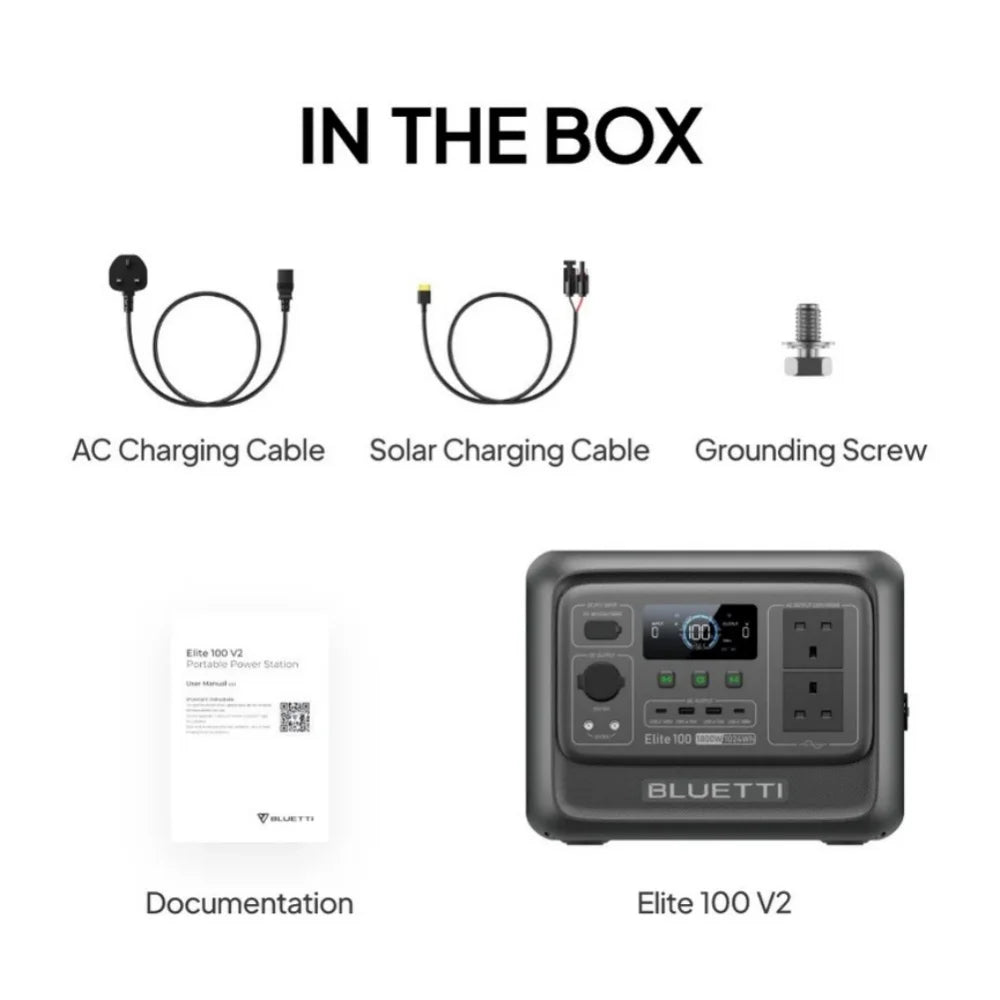 Bluetti Elite 100 V2 Portable Power Station 1800W Solar Generator