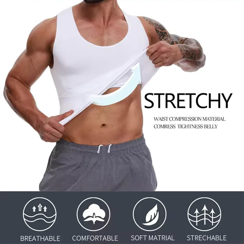 LALAMELON Men's Tummy Control Body Shaper Vest Compression Tank Top