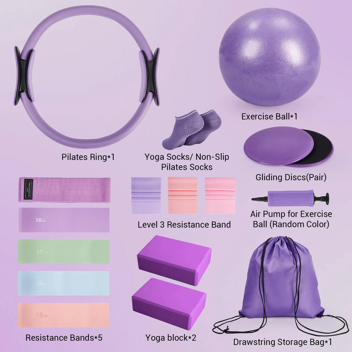 Gaomon 17-in-1 Pilates Ring Kit for Home Full Body Workouts