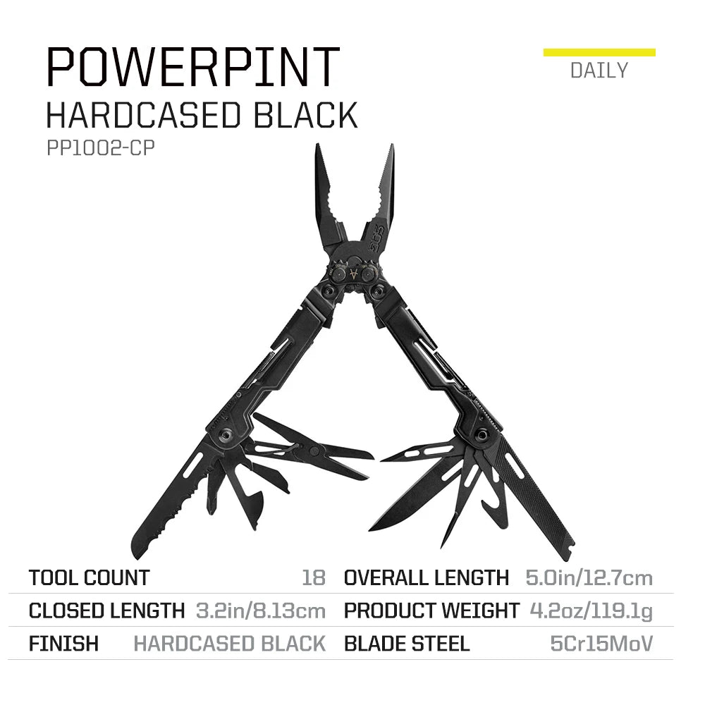 SOG PowerPint Mini Multi Tool Stainless Steel Pliers With Knife