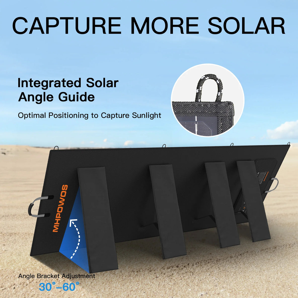 MHPOWOS 400W Foldable Portable Solar Panel For Outdoor Camping