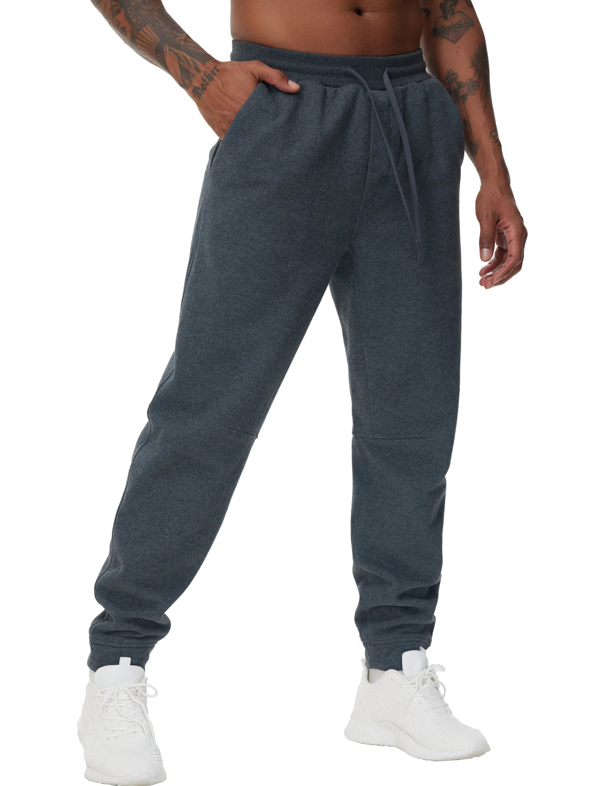The Gym People Mens Cotton Fleece Sweatpants With Pockets