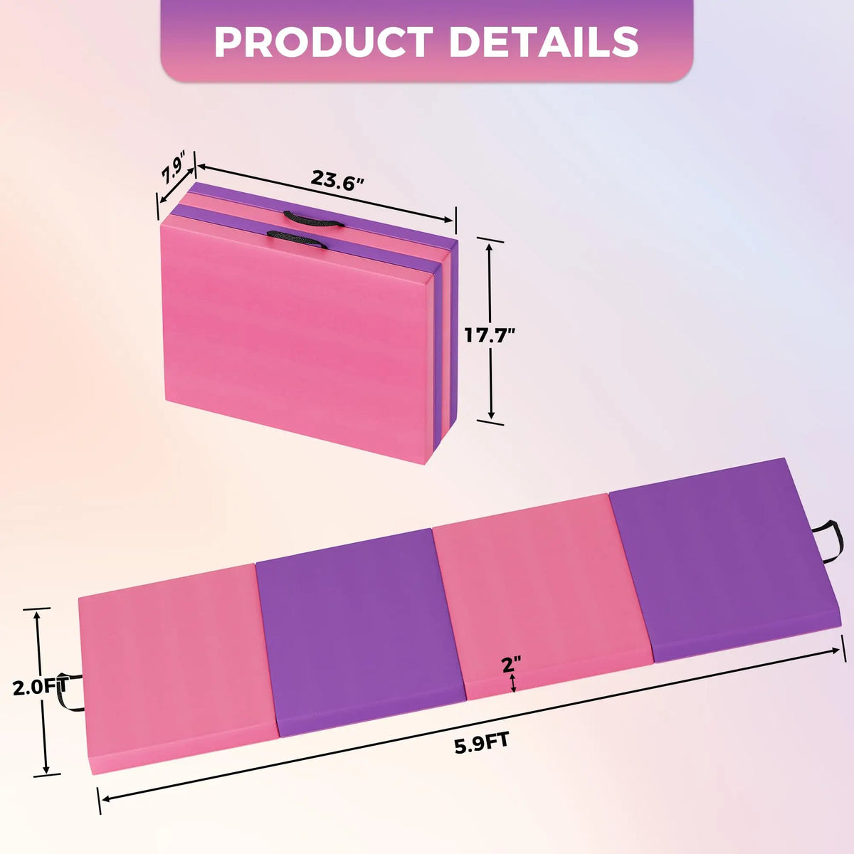 Premium Foldable Gymnastics Mat For Home Exercise Fitness Training