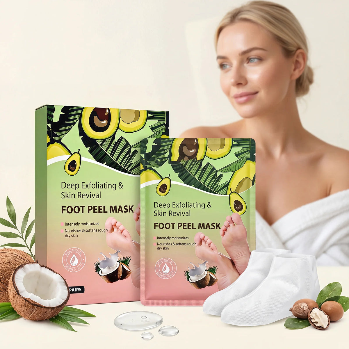 Moisturizing Foot Mask Treats Dry Feet And Provides Hydrating Care