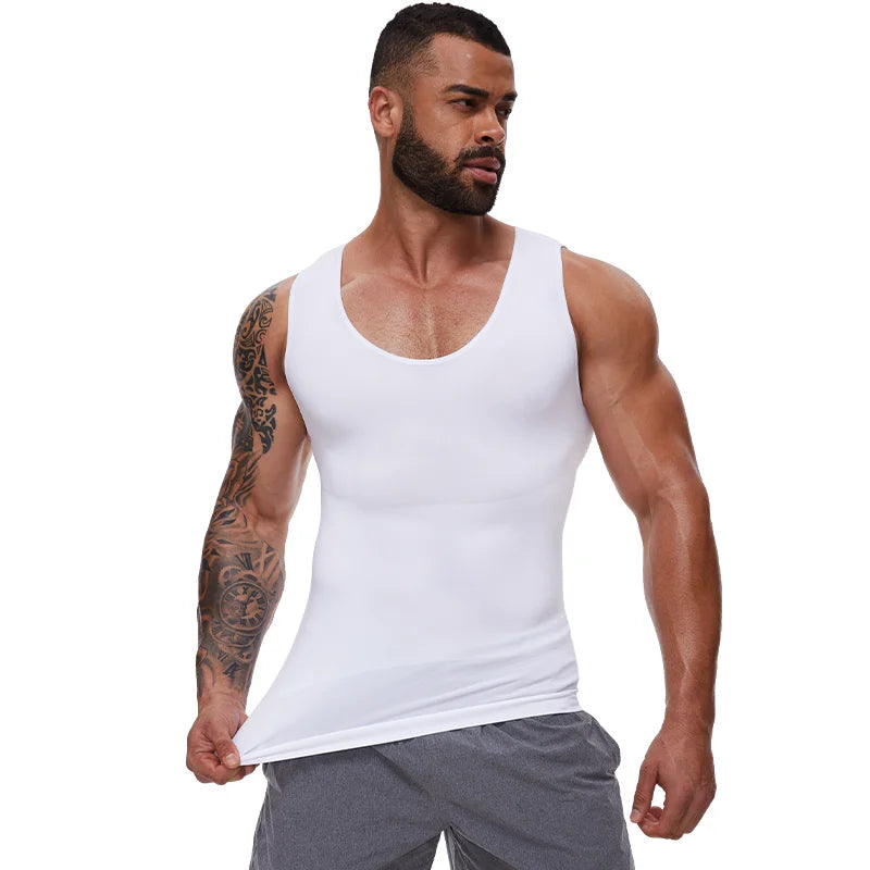 LALAMELON Men's Tummy Control Body Shaper Vest Compression Tank Top