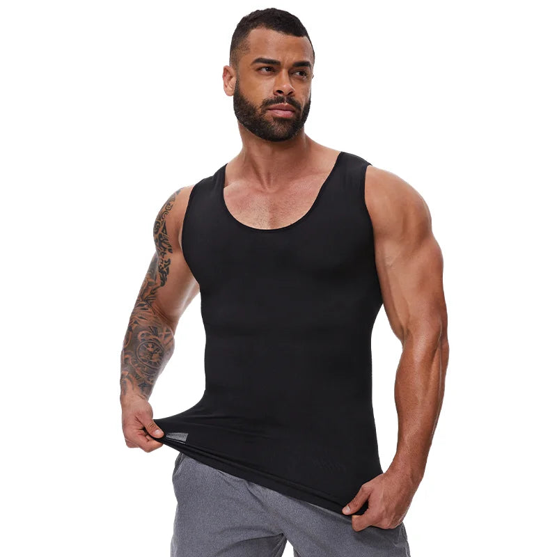 LALAMELON Men's Tummy Control Body Shaper Vest Compression Tank Top