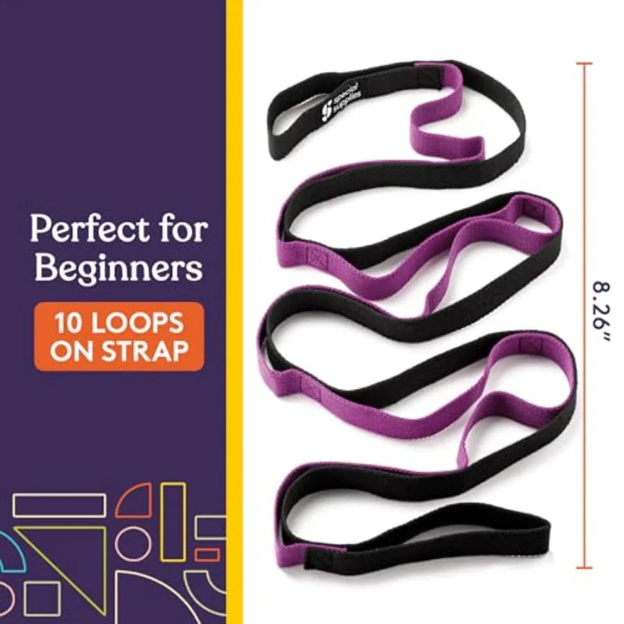 Premium Yoga Stretching Strap For Fitness And Physical Therapy