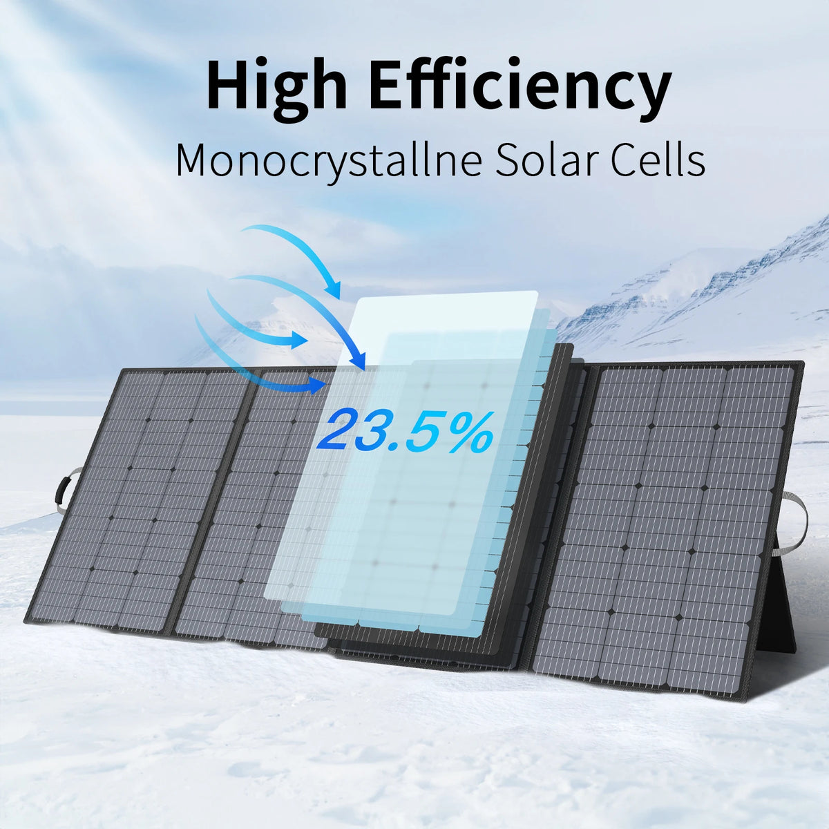 MHPOWOS 400W Foldable Portable Solar Panel For Outdoor Camping