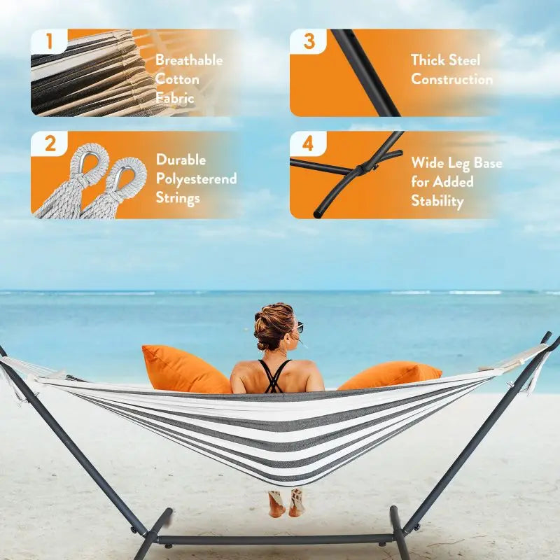 Gyroor Heavy Duty Freestanding Hammock Stand With Carry Bag