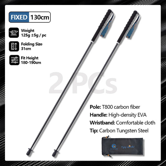 Okhealing Lightweight Collapsible Carbon Fiber Hiking Trekking Poles