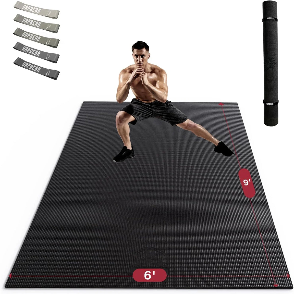 Hapbear Commercial Grade PVC Home Gym Mat For Fitness Training
