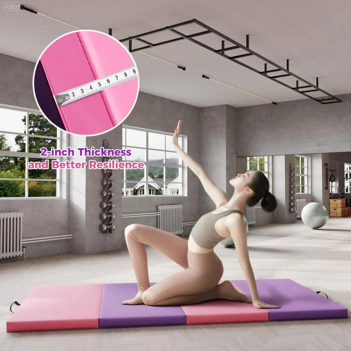 Premium Foldable Gymnastics Mat For Home Exercise Fitness Training