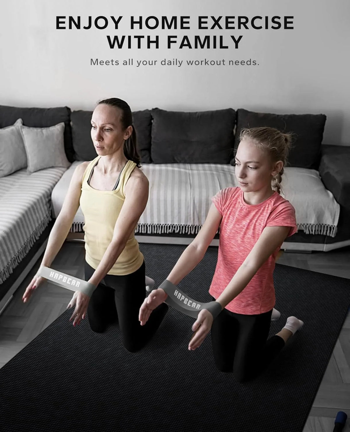 Hapbear Commercial Grade PVC Home Gym Mat For Fitness Training