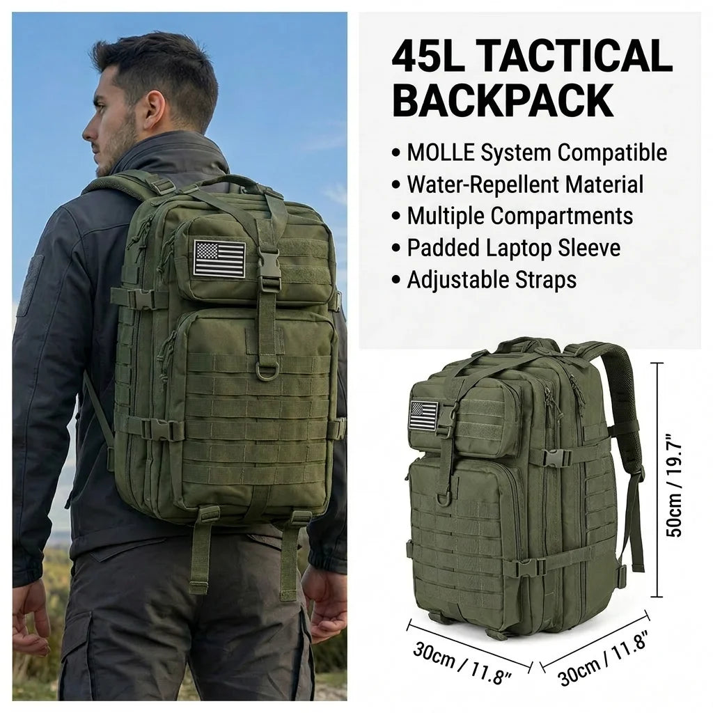 ReFire Gear Heavy Duty Tactical Outdoor Hiking Backpack