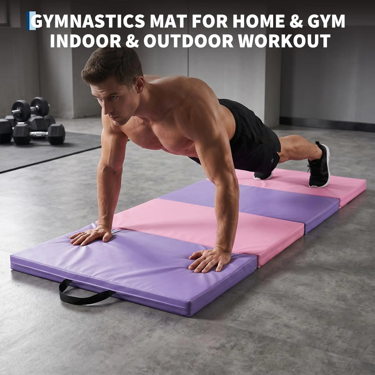 HiMISS Foldable Gymnastics Exercise Mat For Home Workouts