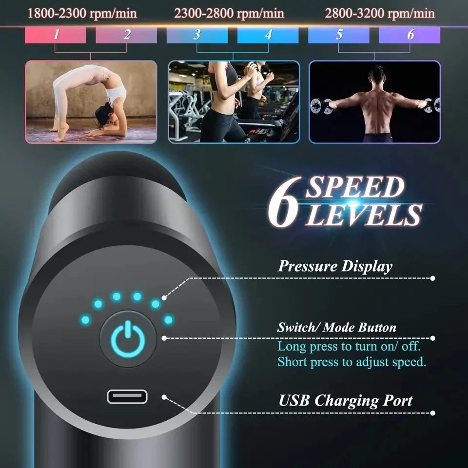 Electric Deep Tissue Massage Gun For Muscle Relaxation And Fitness