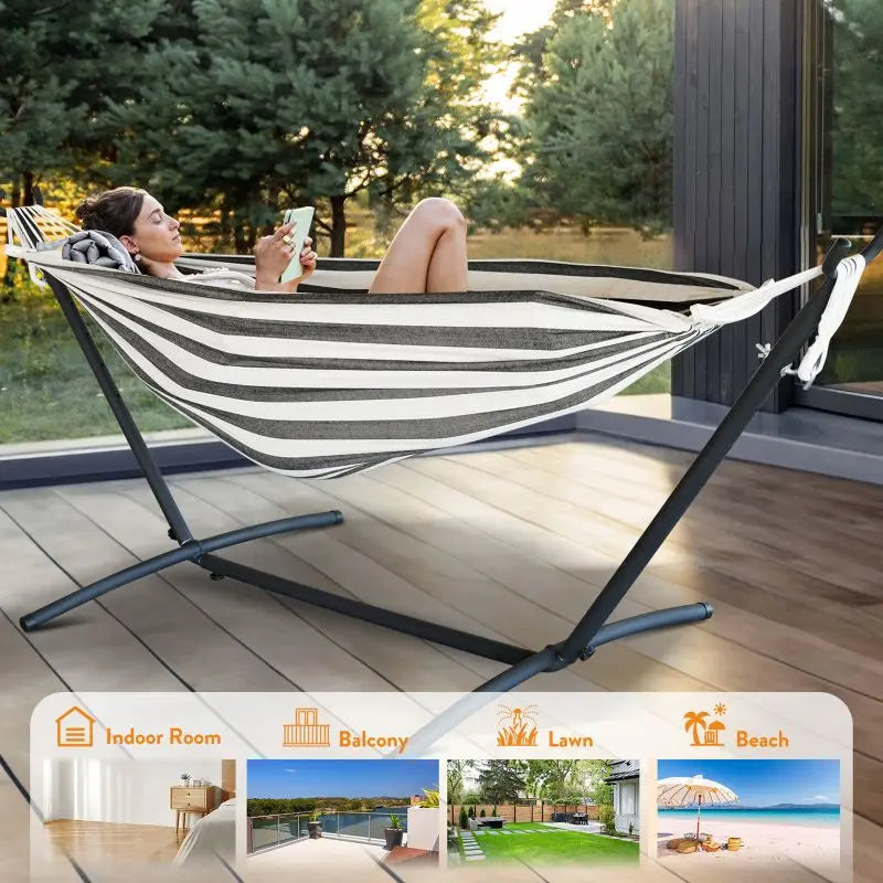 Gyroor Heavy Duty Freestanding Hammock Stand With Carry Bag
