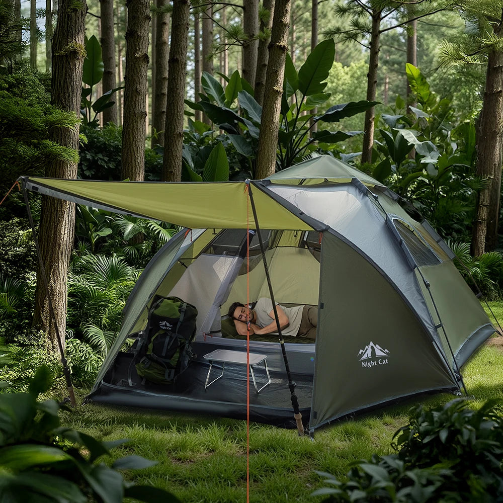 Night Cat Automatic Instant Hydraulic Waterproof Windproof Tent