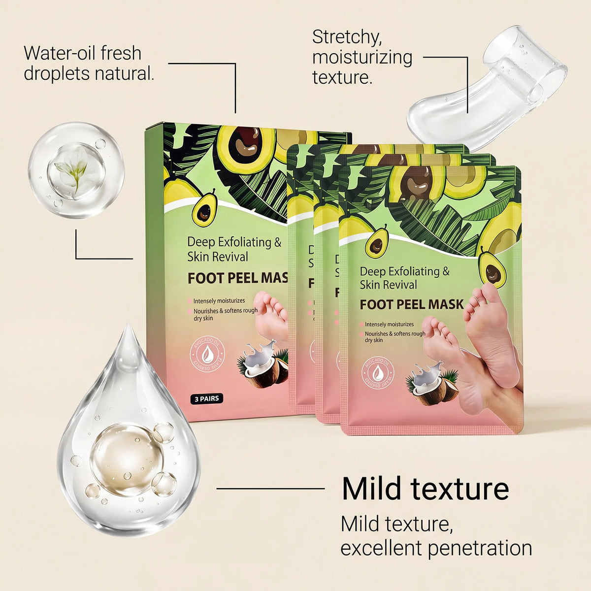 Moisturizing Foot Mask Treats Dry Feet And Provides Hydrating Care
