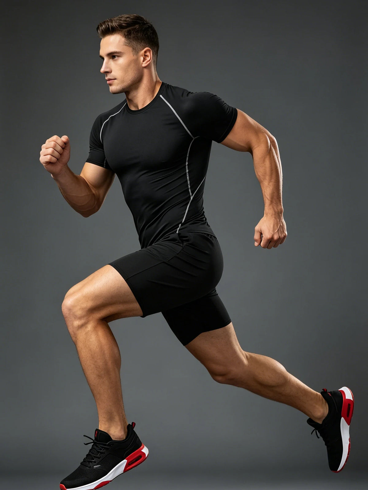 Men's Quick Dry Two Piece Athletic Workout Training Set