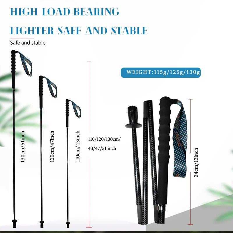 Okhealing Lightweight Collapsible Carbon Fiber Hiking Trekking Poles