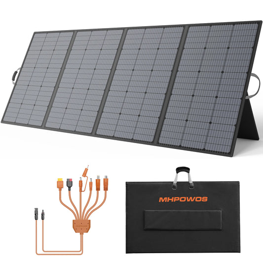 MHPOWOS 400W Foldable Portable Solar Panel For Outdoor Camping
