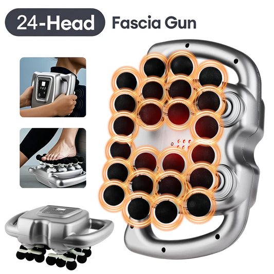 Foreverlily 24-Heads Fascia Gun High Frequency Vibration Body Massager