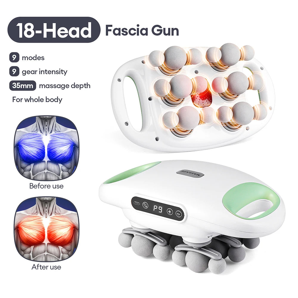 Iebilif Wireless Deep Tissue Muscle Massager With Red Light Therapy