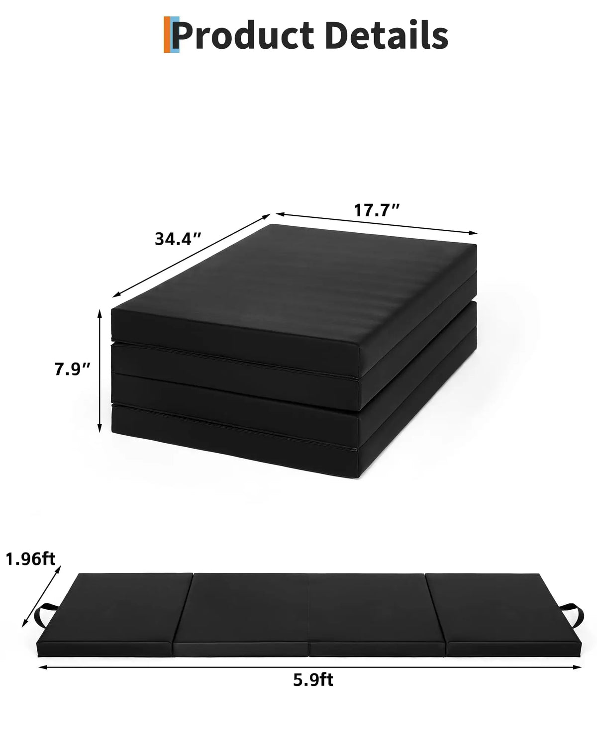 Premium Foldable Gymnastics Mat For Home Exercise Fitness Training