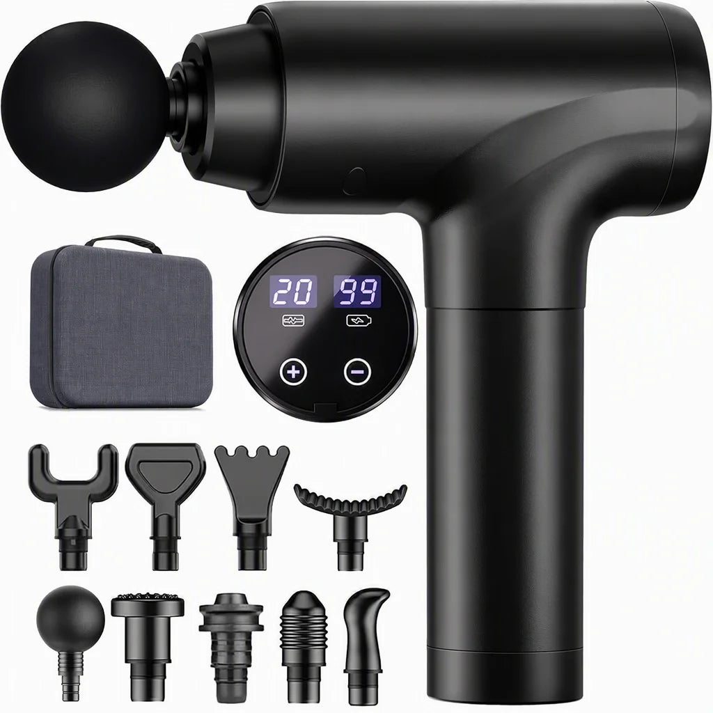 Deep Tissue Handheld Muscle Massage Gun With Travel Case