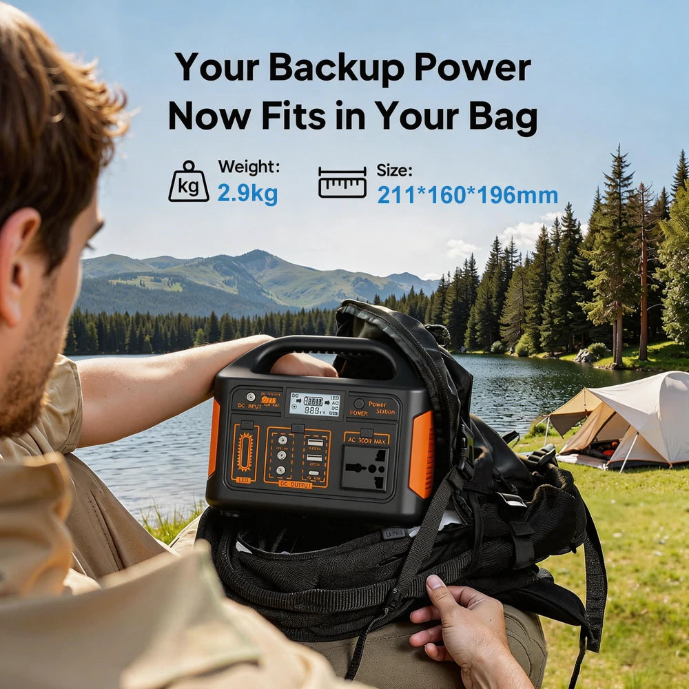 GaiaRay 460Wh Portable Power Station With LiFePO4 Battery 500W