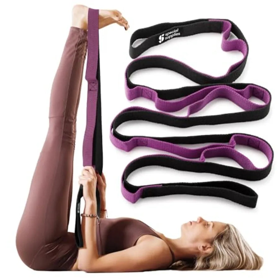 Premium Yoga Stretching Strap For Fitness And Physical Therapy